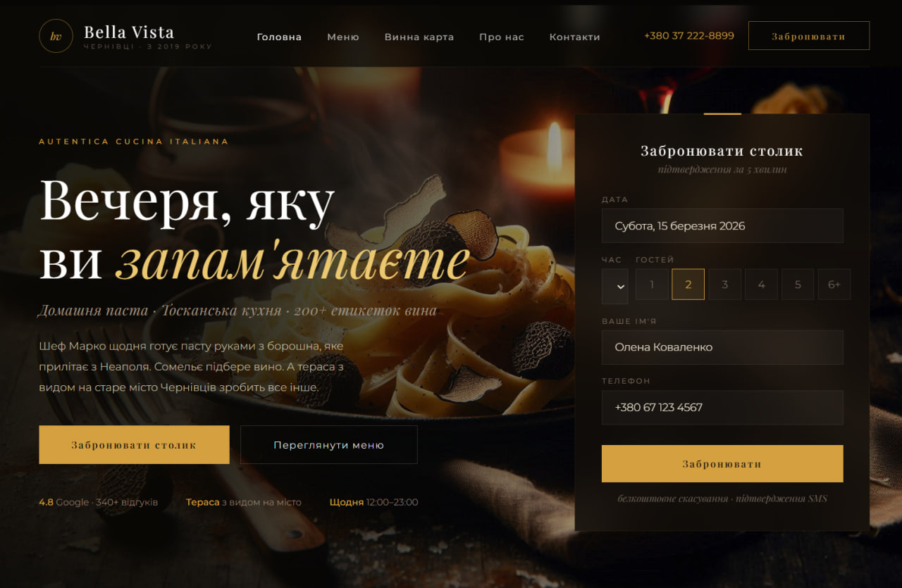 Ресторан Bella Vista