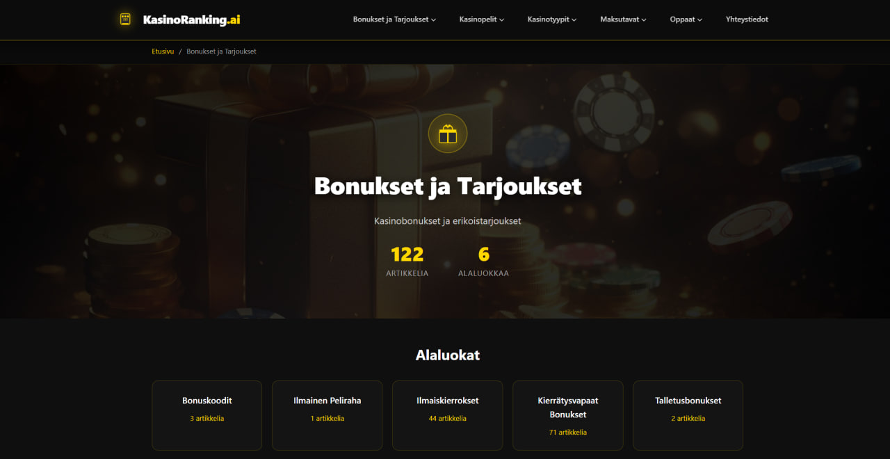 KasinoRanking.ai — Останні огляди казино з рейтингами та бейджами